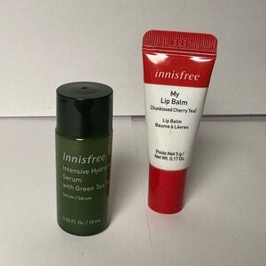 🆕 2 pc INNISFREE Intensive Hydrating Serum w/ Green Tea & My Lip Balm Cherry Tea